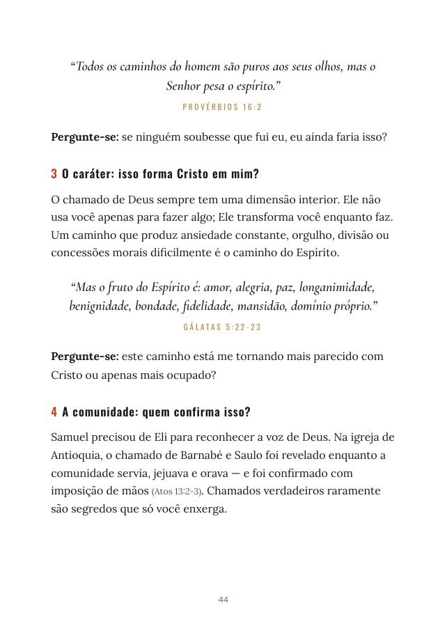 Página com critérios bíblicos