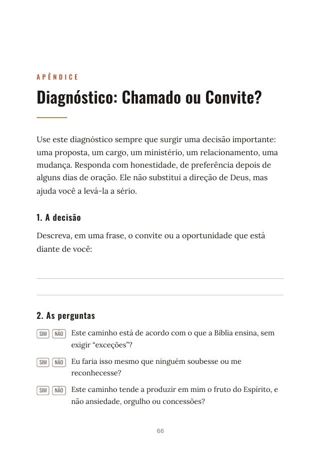Diagnóstico Chamado ou Convite